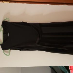 Black fit and flare dress